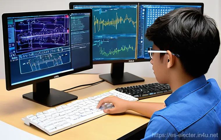 전자공학 학부생을 위한 실습 팁 - **Prompt:** A diverse group of three enthusiastic young engineering students, around 17-19 years old...